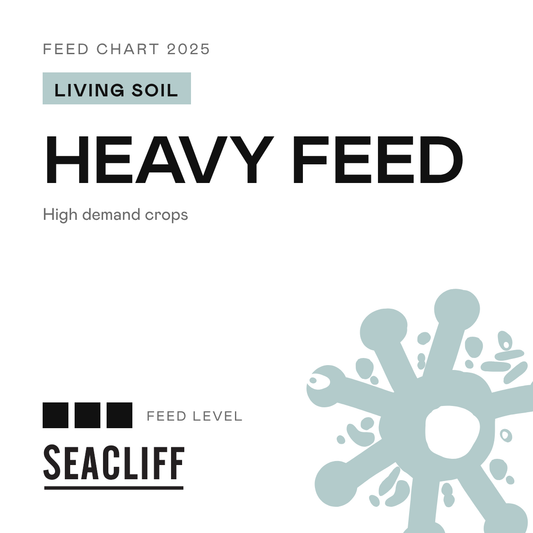 Living Soil feed chart, heavy feed