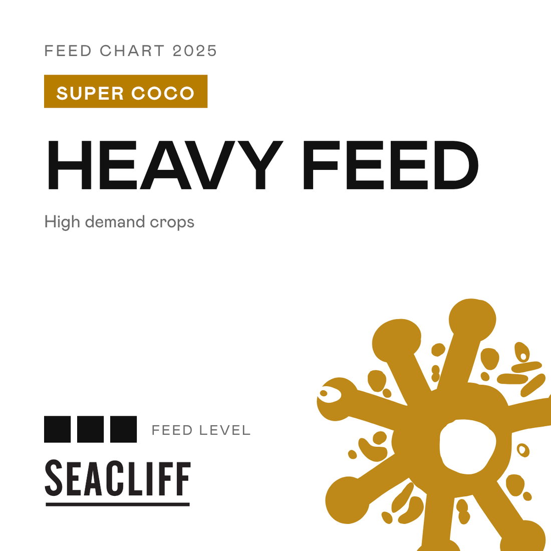 Super Coco feed chart, heavy feed