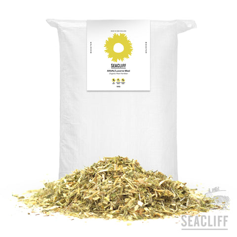 Alfalfa/Lucerne Meal | Seacliff Organics Premium Living Soil Amendments NZ - Seacliff Organics Living Soil Ammendments New Zealand