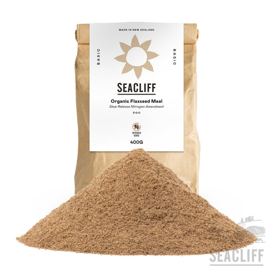 Organic Flaxseed Meal (slow release nitrogen) - Seacliff Organics
