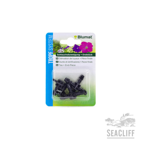 Tropf Blumat - 2x 8mm Tee + 2x 3mm - 8mm Elbow  - Seacliff Organics Living Soil Amendments New Zealand