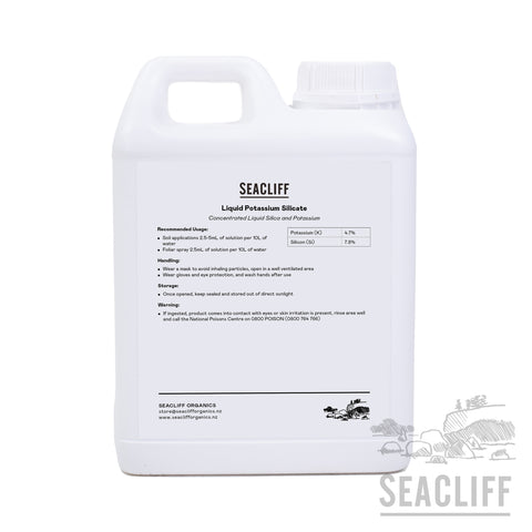 Seacliff Organics Liquid Potassium Silicate - Seacliff Organics Living Soil Ammendments New Zealand